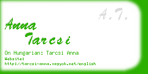 anna tarcsi business card